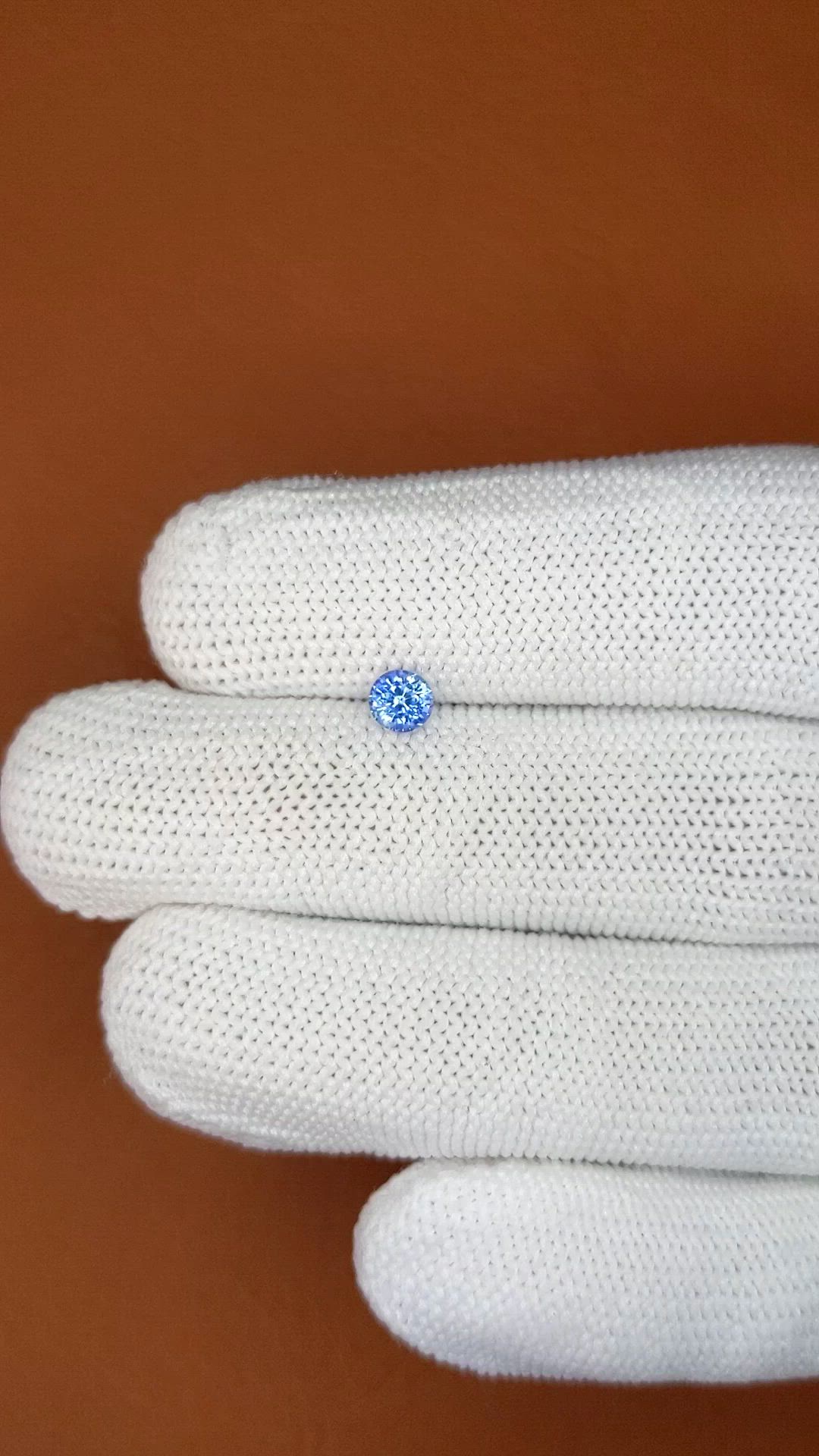 0.45 Ct. Blue Sapphire from Ceylon (Sri Lanka) Size Video