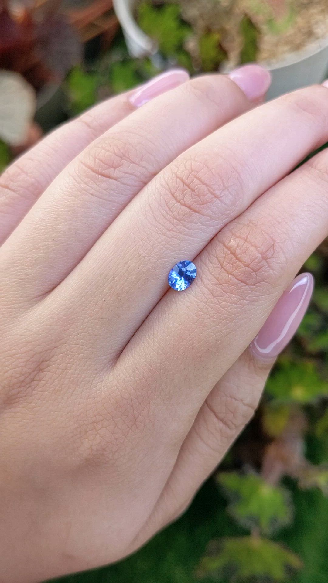 0.60 Ct. Blue Sapphire from Ceylon (Sri Lanka) Size Video