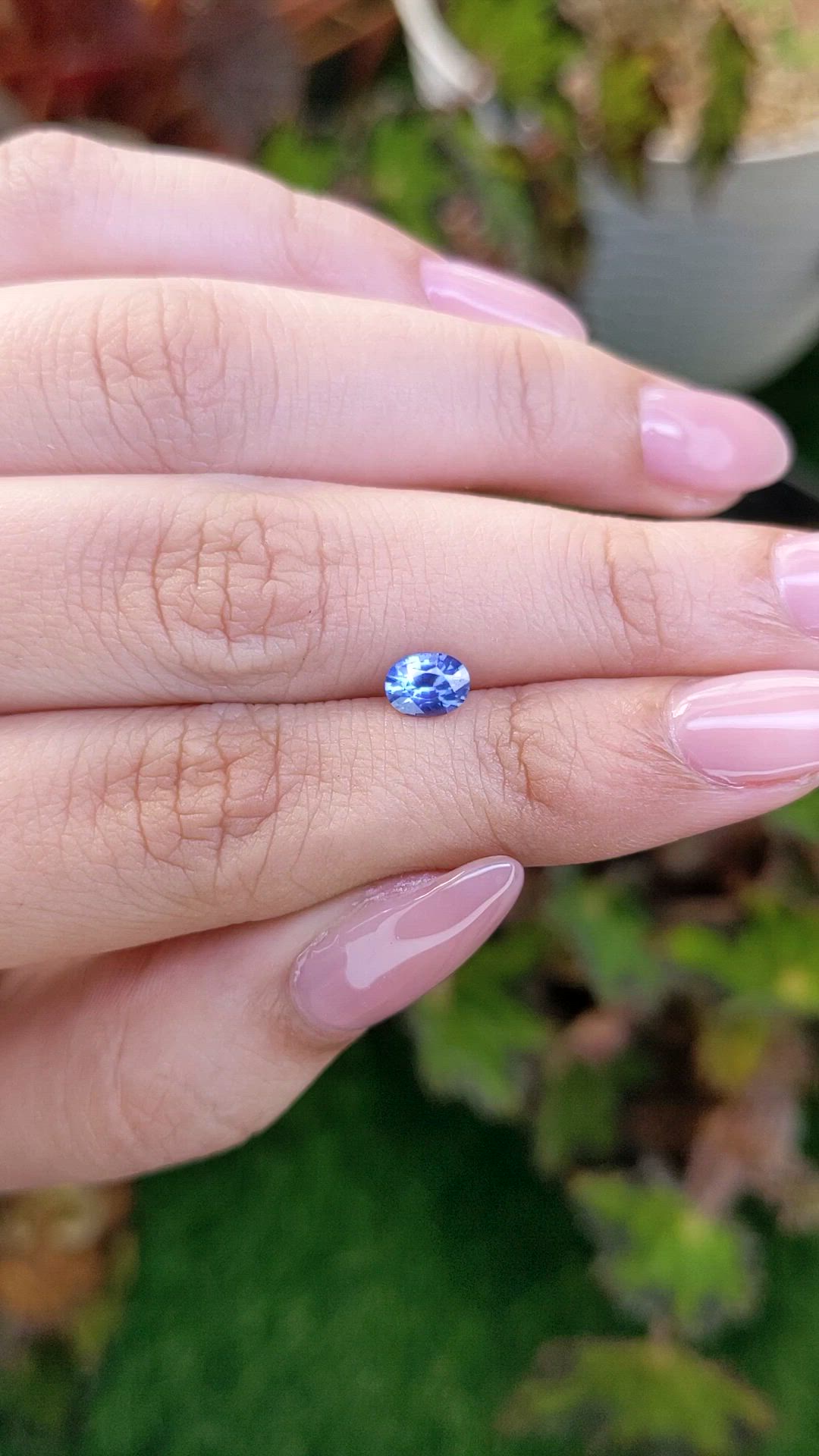 0.60 Ct. Blue Sapphire from Ceylon (Sri Lanka) Size Video