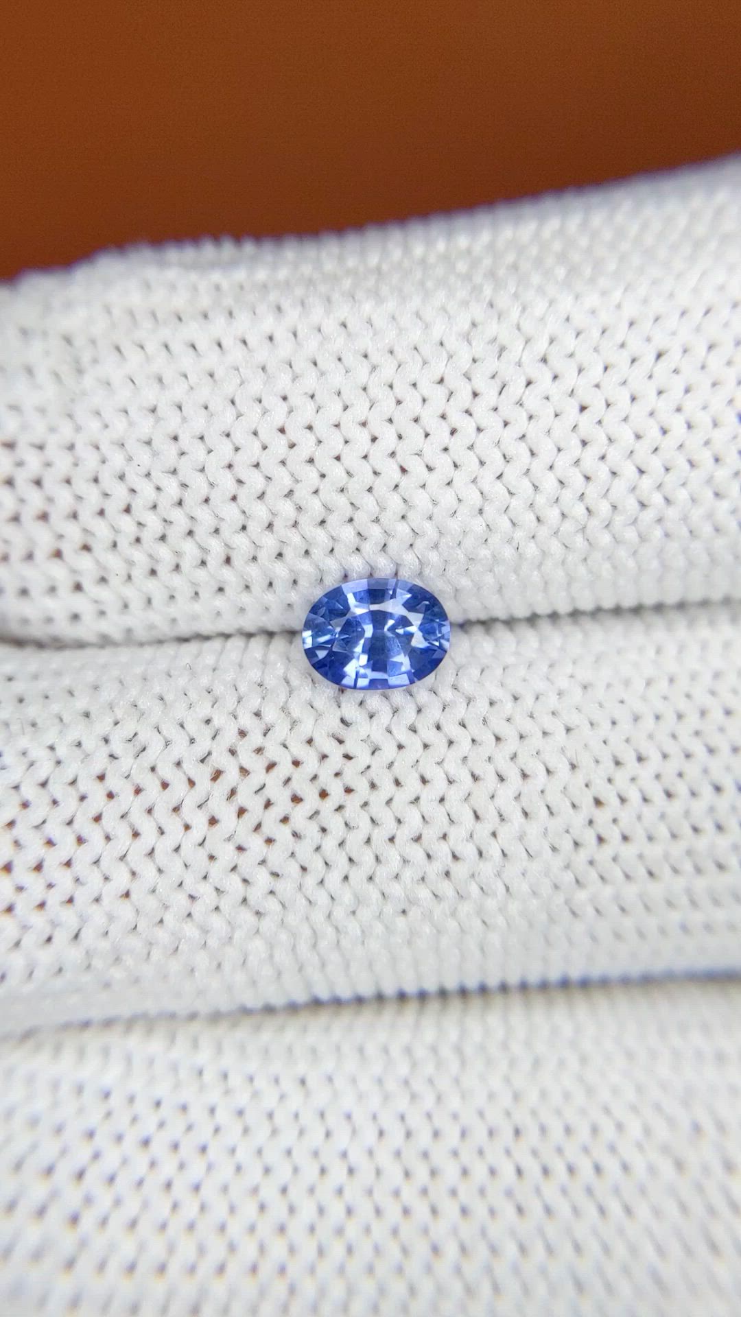 0.60 Ct. Blue Sapphire from Ceylon (Sri Lanka) Size Video