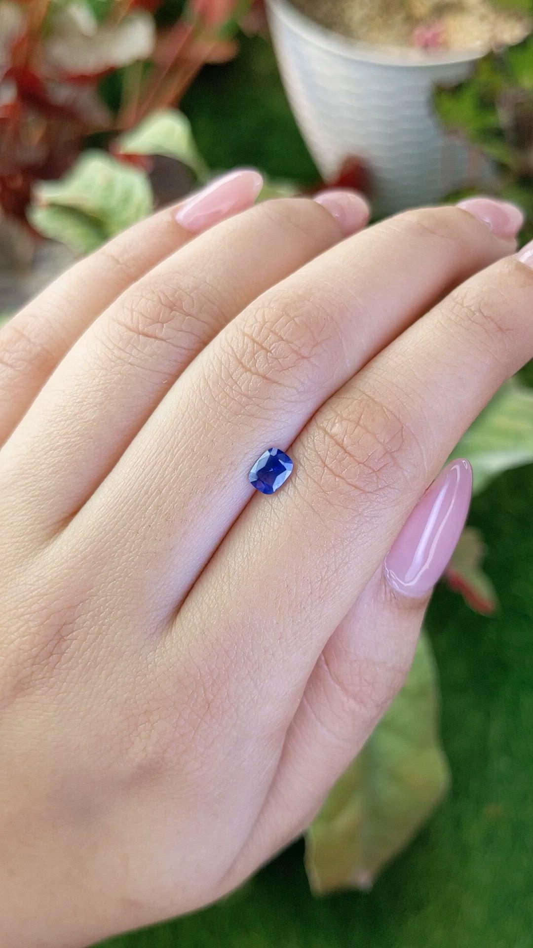 0.53 Ct. Blue Sapphire from Ceylon (Sri Lanka) Size Video