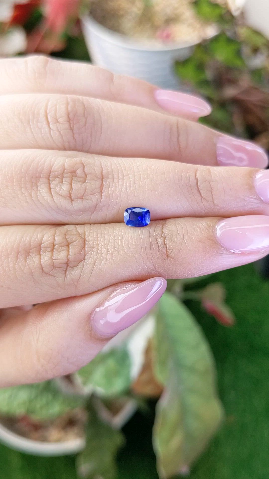 0.53 Ct. Blue Sapphire from Ceylon (Sri Lanka) Size Video