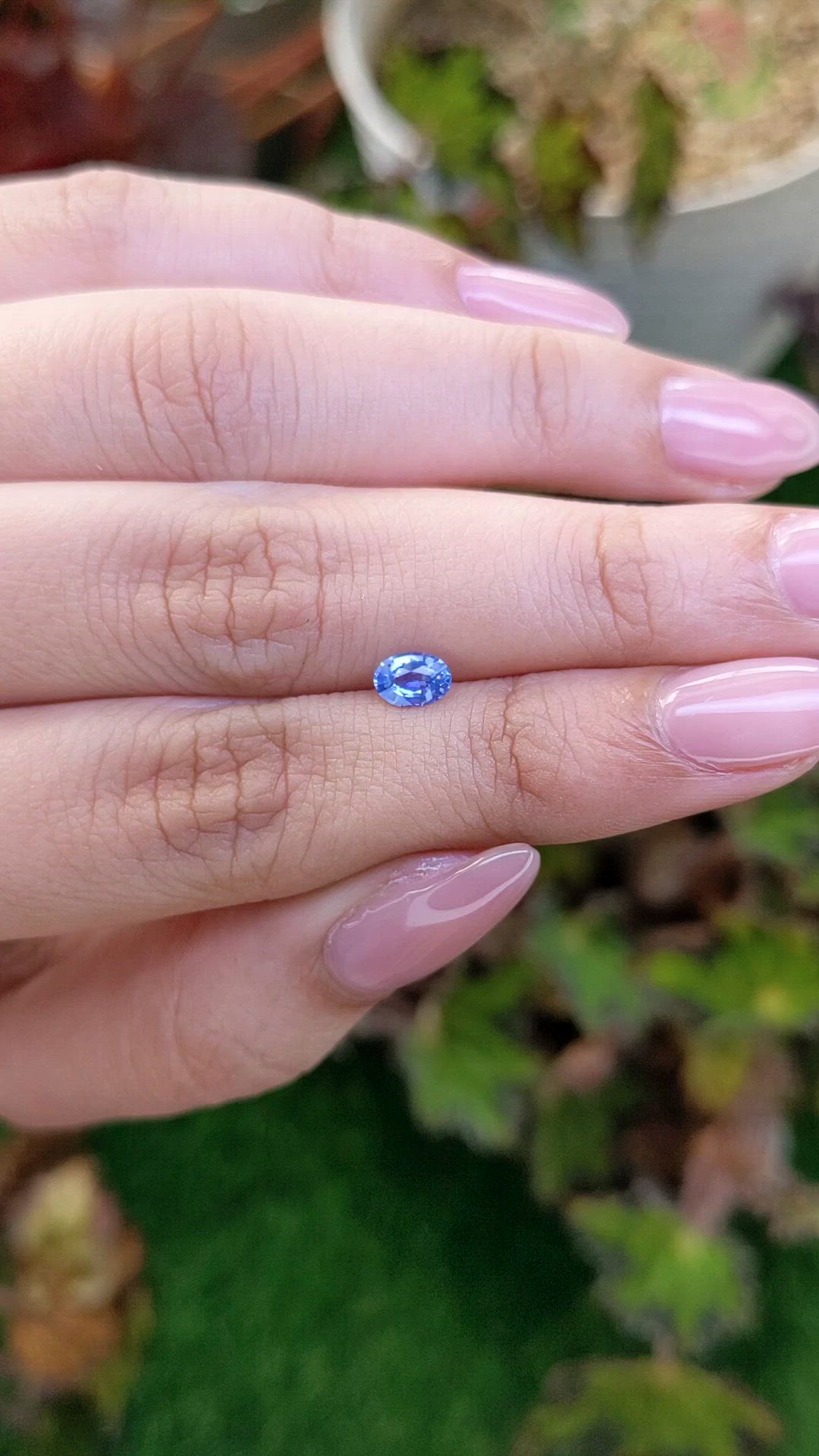 0.48 Ct. Blue Sapphire from Ceylon (Sri Lanka) Size Video