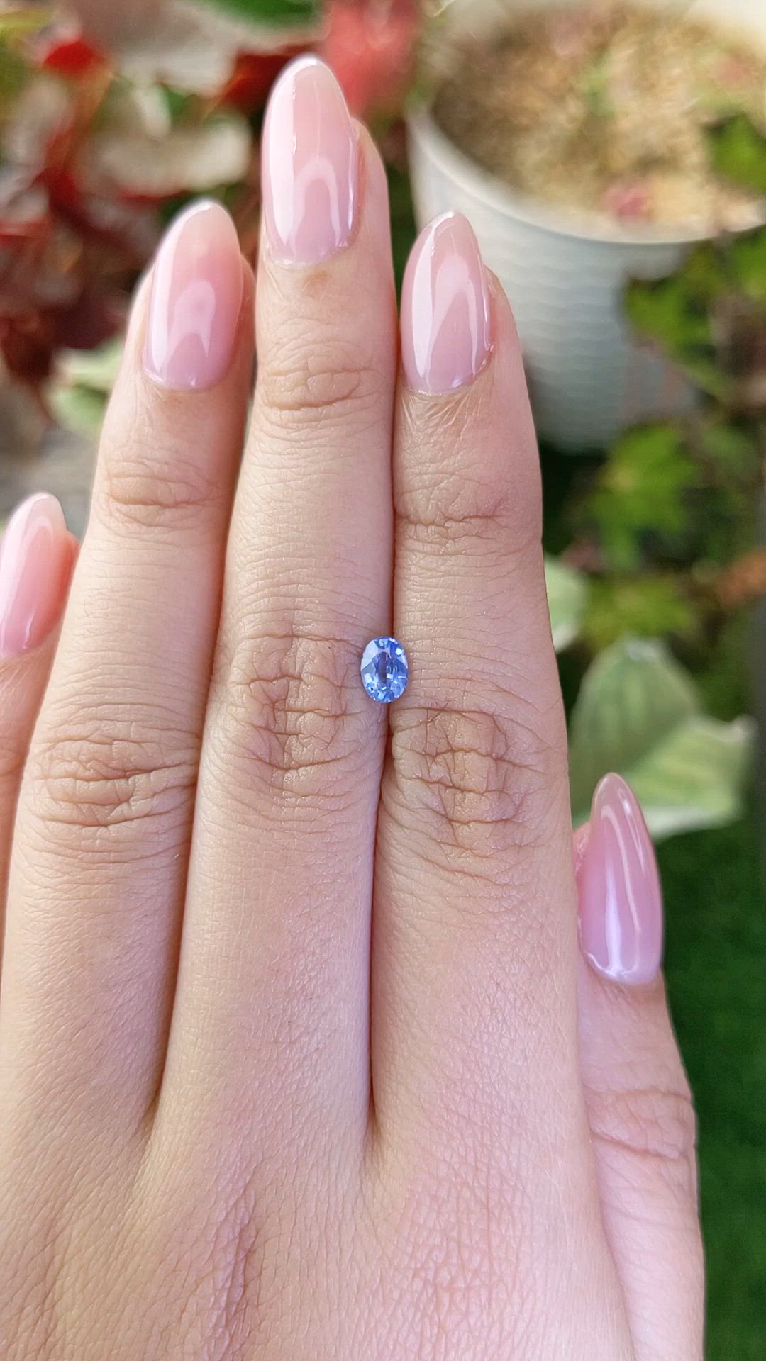 0.48 Ct. Blue Sapphire from Ceylon (Sri Lanka) Size Video