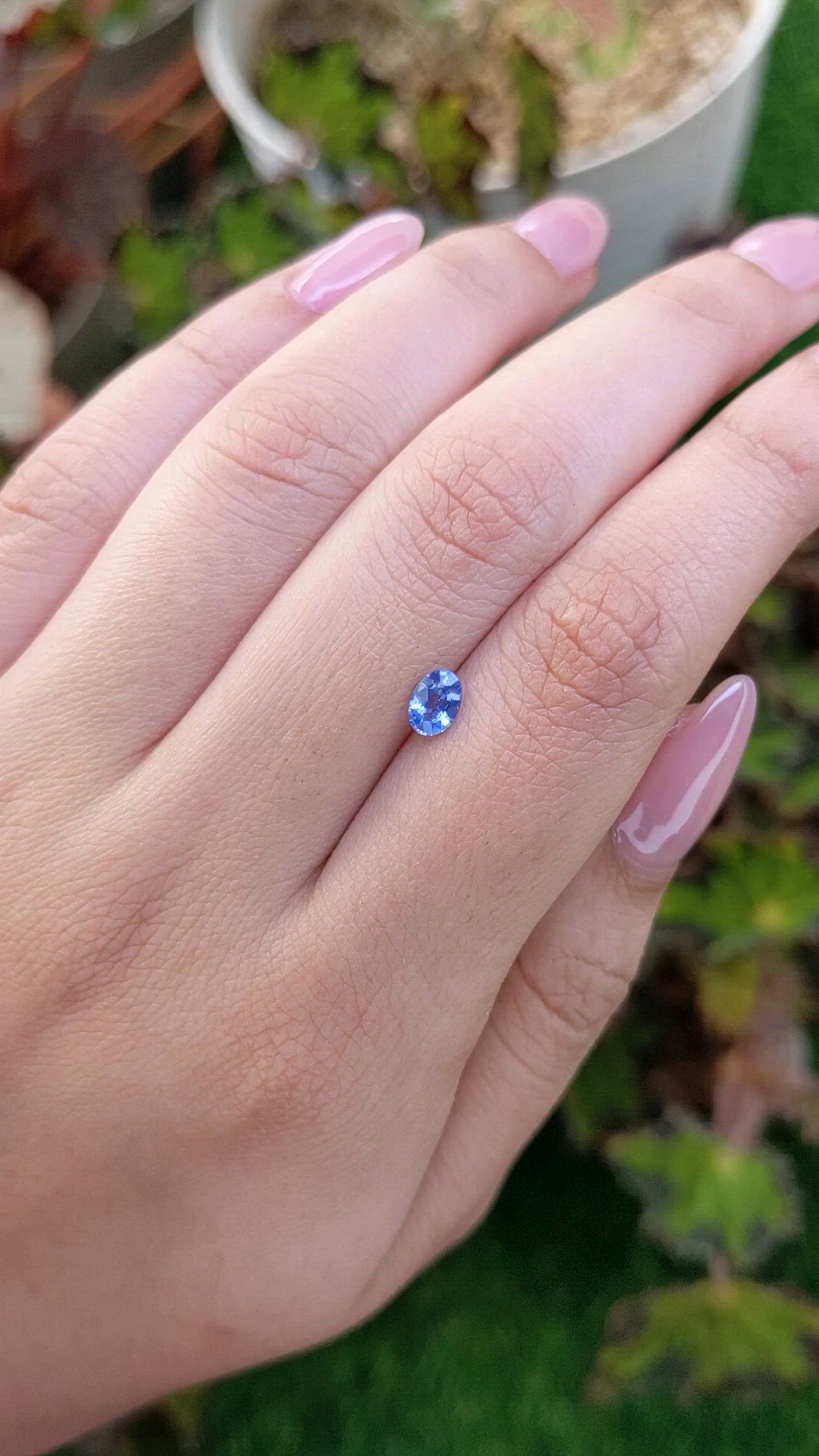 0.48 Ct. Blue Sapphire from Ceylon (Sri Lanka) Size Video