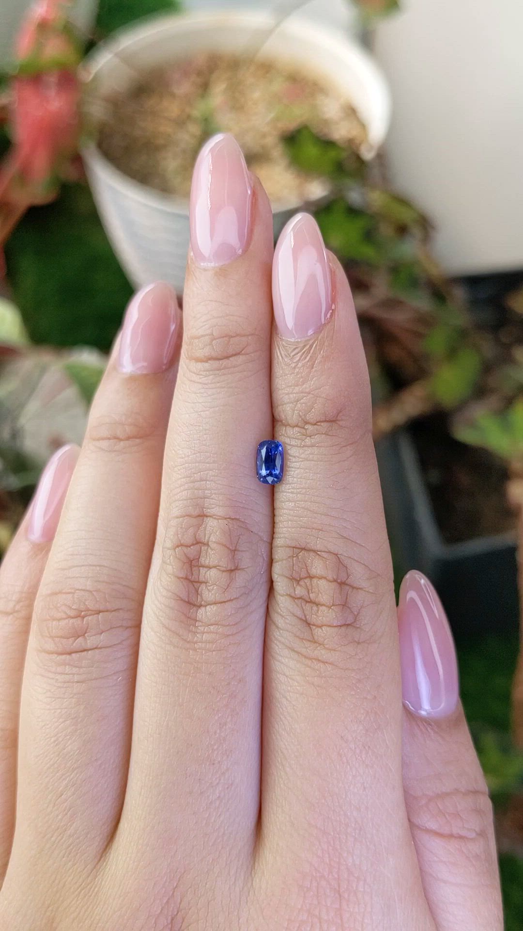 0.60 Ct. Blue Sapphire from Ceylon (Sri Lanka) Size Video