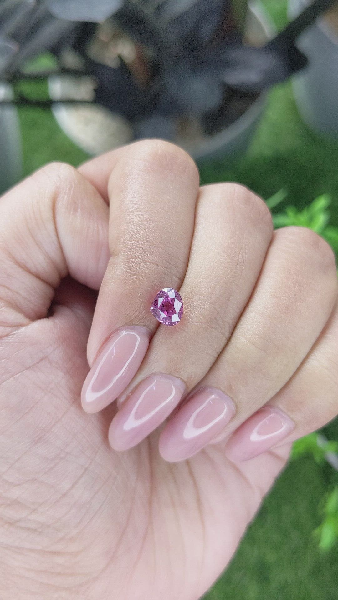 1.30 Ct. Purplish Pink Sapphire from Ceylon (Sri Lanka) Size Video