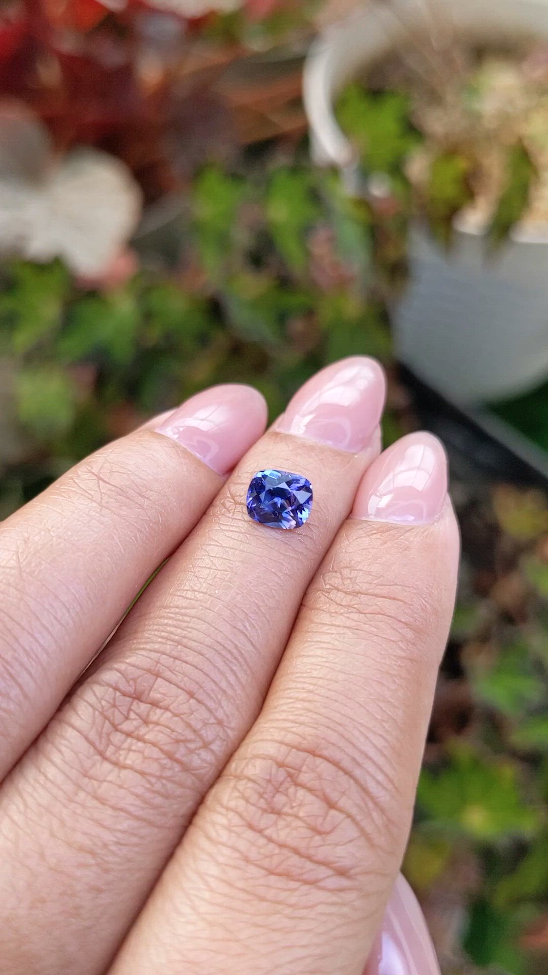 1.16 Ct. Purplish Blue Sapphire from Ceylon (Sri Lanka) Size Video