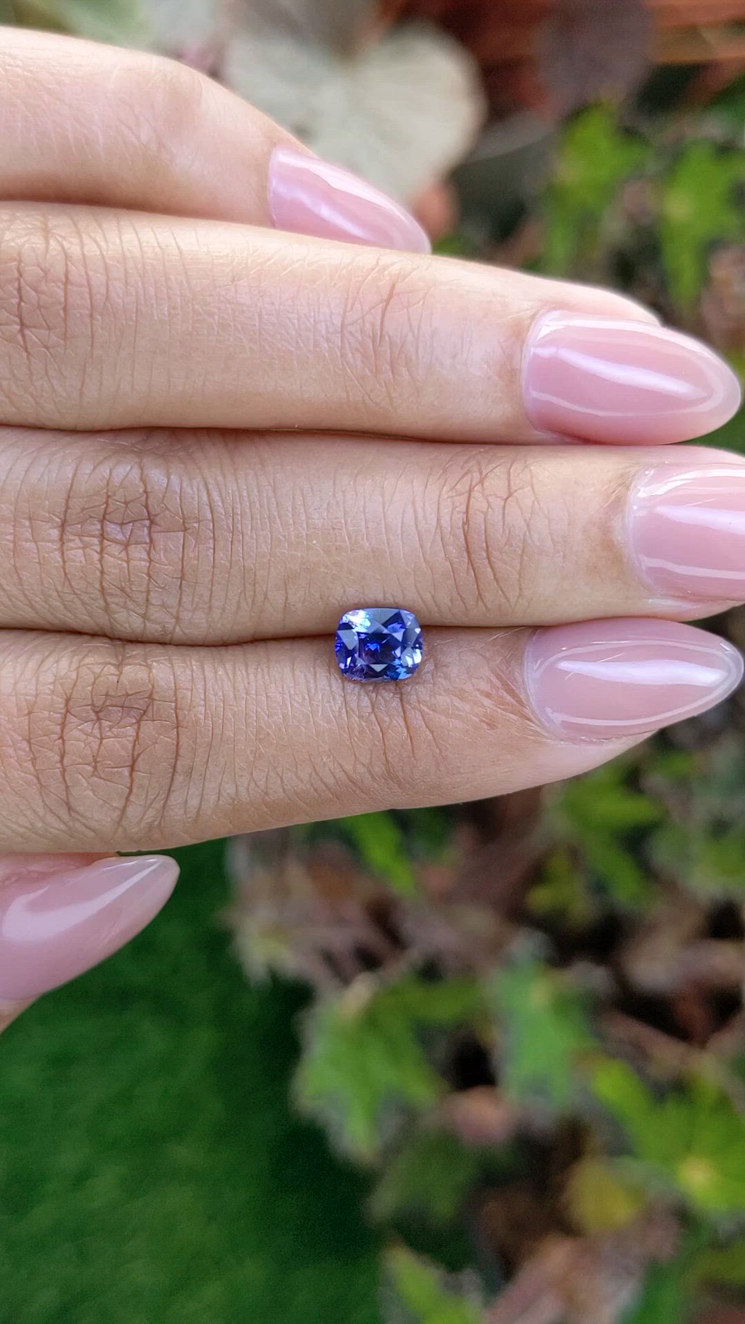 1.16 Ct. Purplish Blue Sapphire from Ceylon (Sri Lanka) Size Video