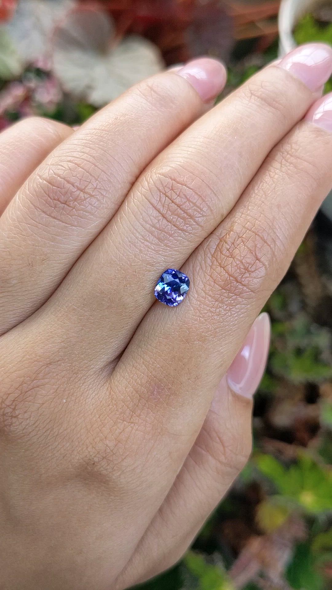 1.16 Ct. Purplish Blue Sapphire from Ceylon (Sri Lanka) Size Video