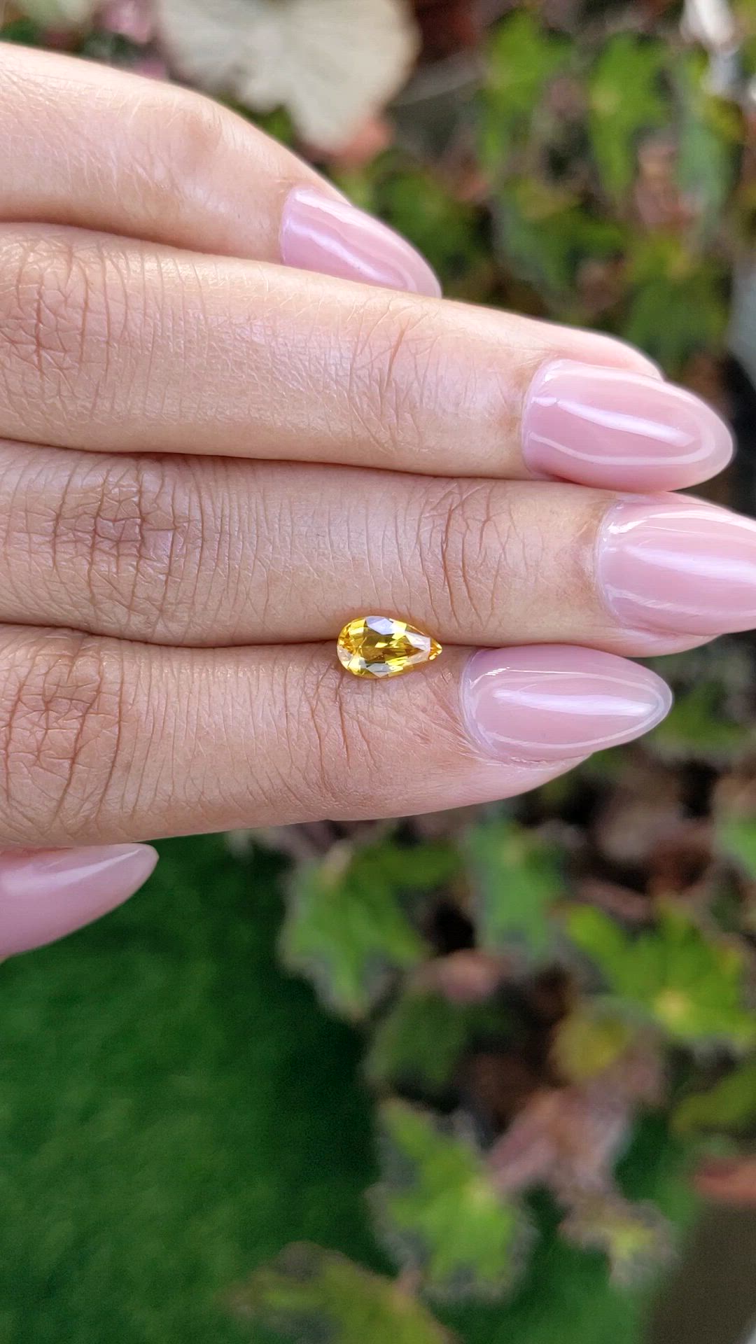 0.97 Ct. Yellow Sapphire from Ceylon (Sri Lanka) Size Video