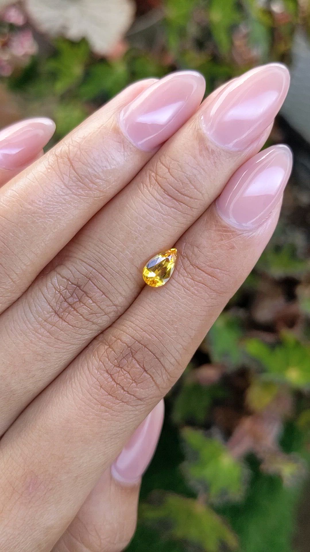 0.97 Ct. Yellow Sapphire from Ceylon (Sri Lanka) Size Video