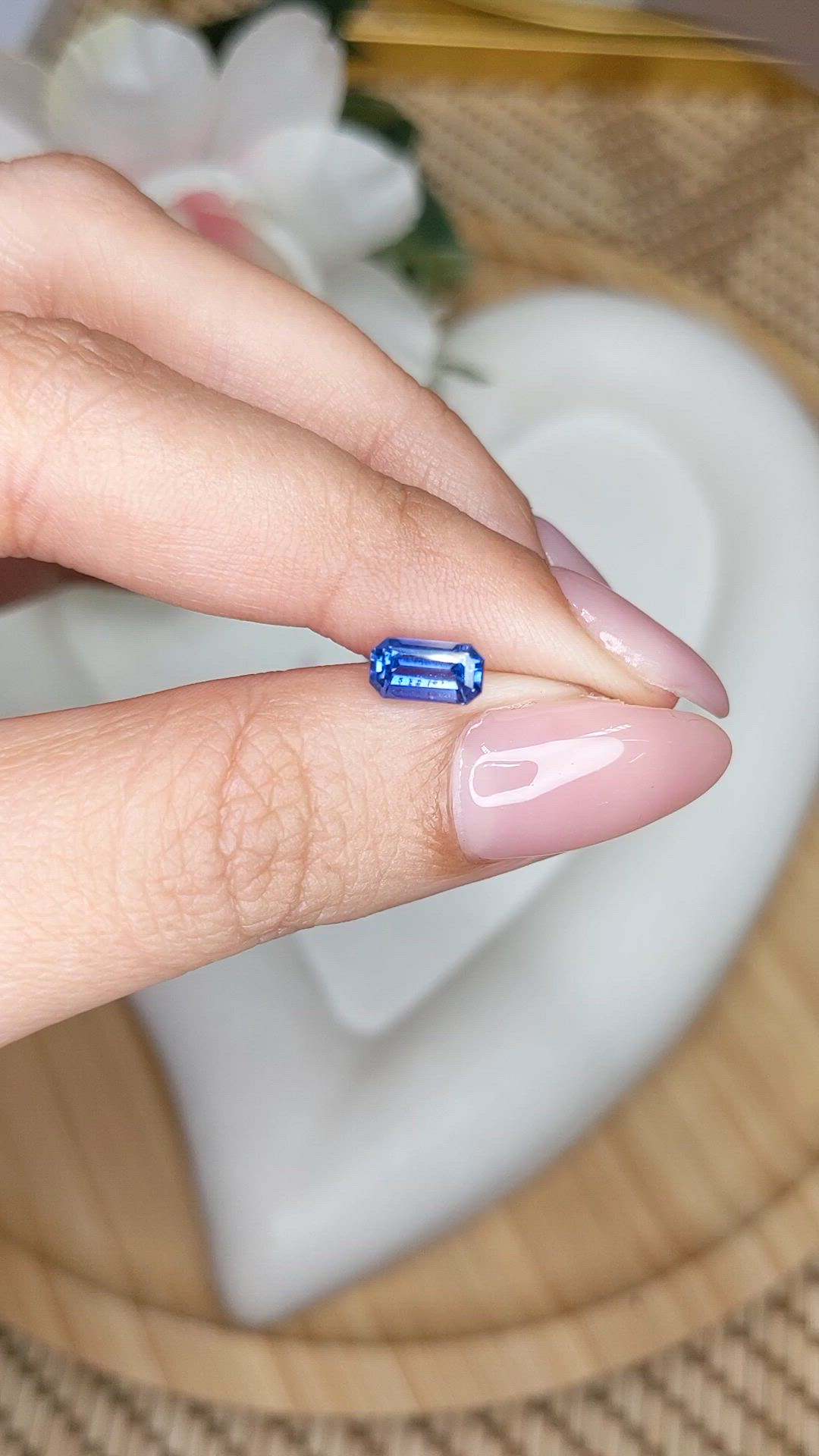 1.14 Ct. Blue Sapphire from Ceylon (Sri Lanka) Size Video