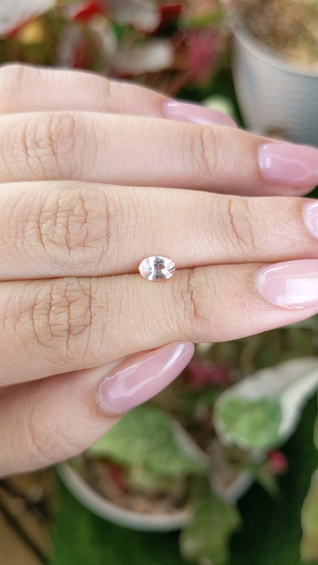 0.47 Ct. Padparadscha Sapphire from Ceylon (Sri Lanka) Size Video