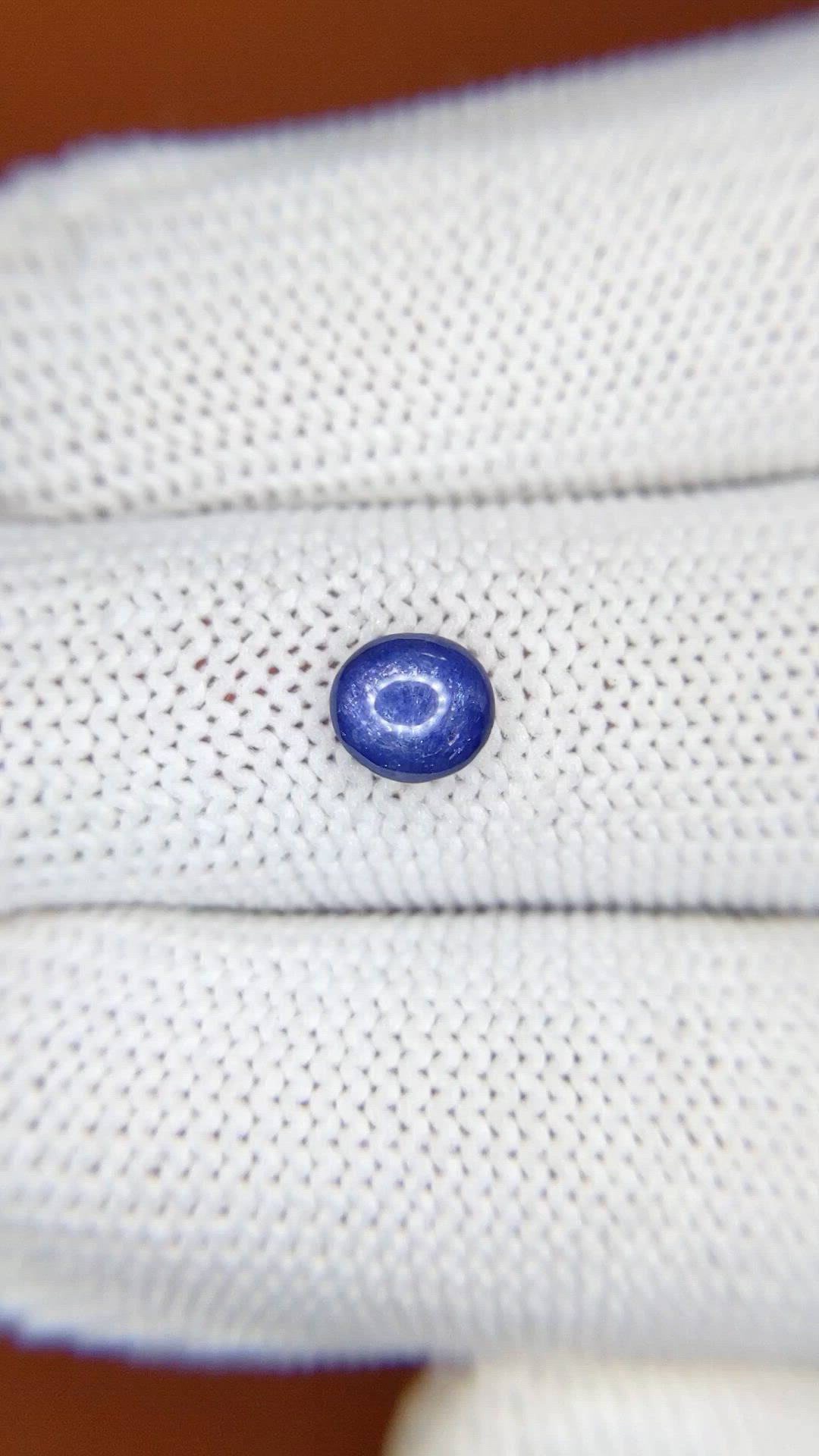 0.88 Ct. Blue Cabochon Sapphire from Ceylon (Sri Lanka) Size Video