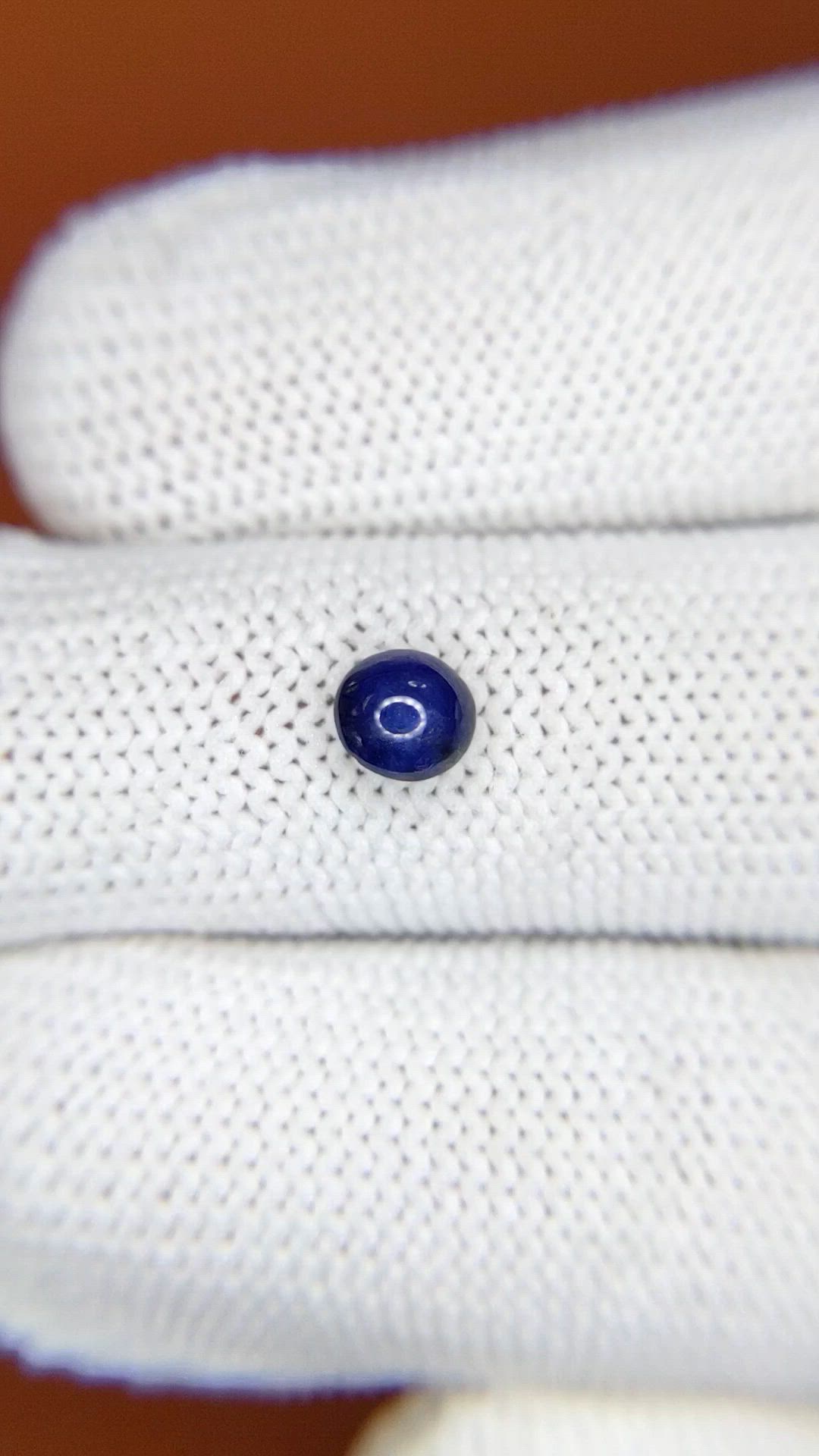 0.72 Ct. Blue Cabochon Sapphire from Ceylon (Sri Lanka) Size Video