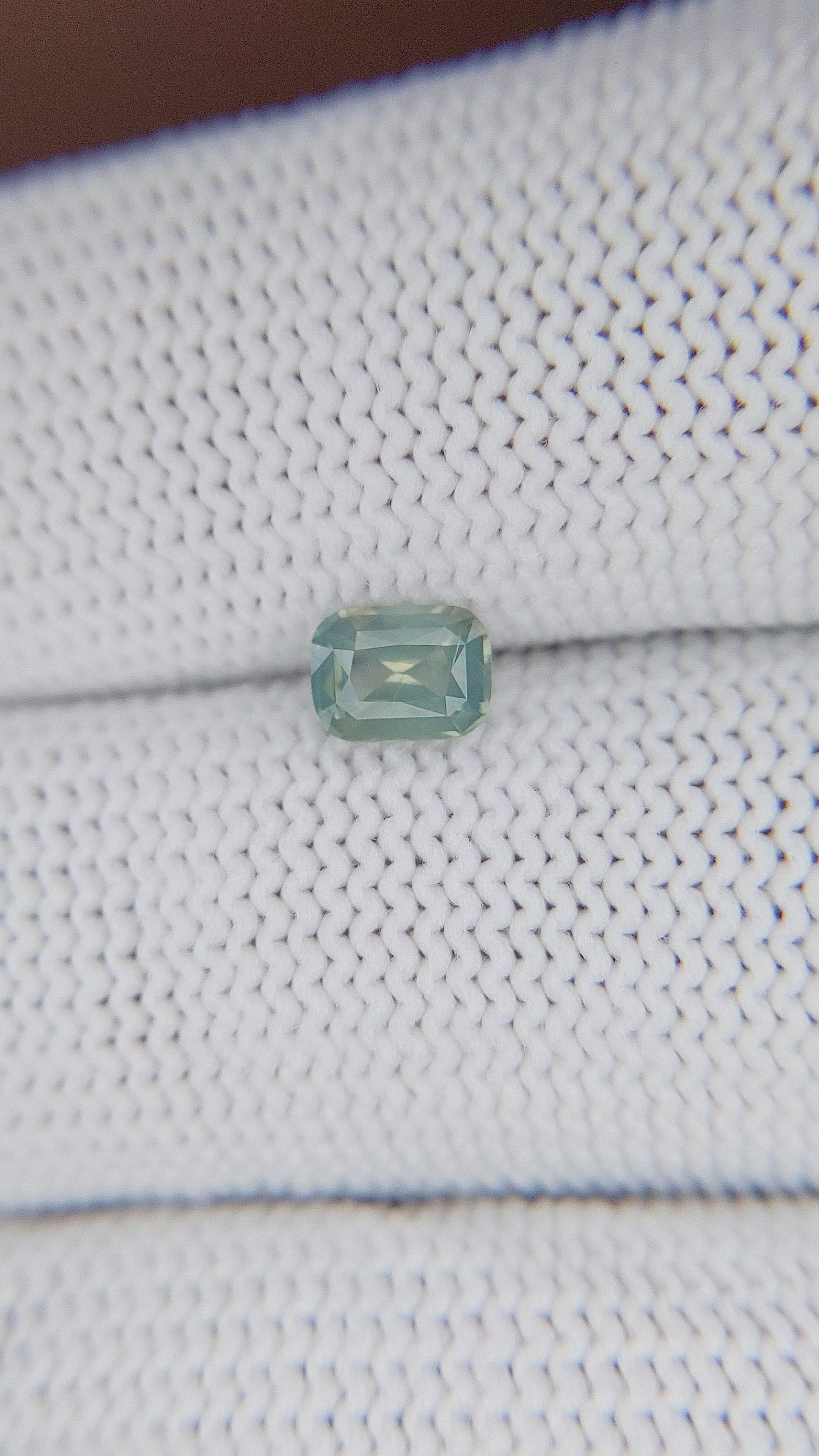 0.58 Ct. Bluish Green Sapphire from Tanzania Size Video