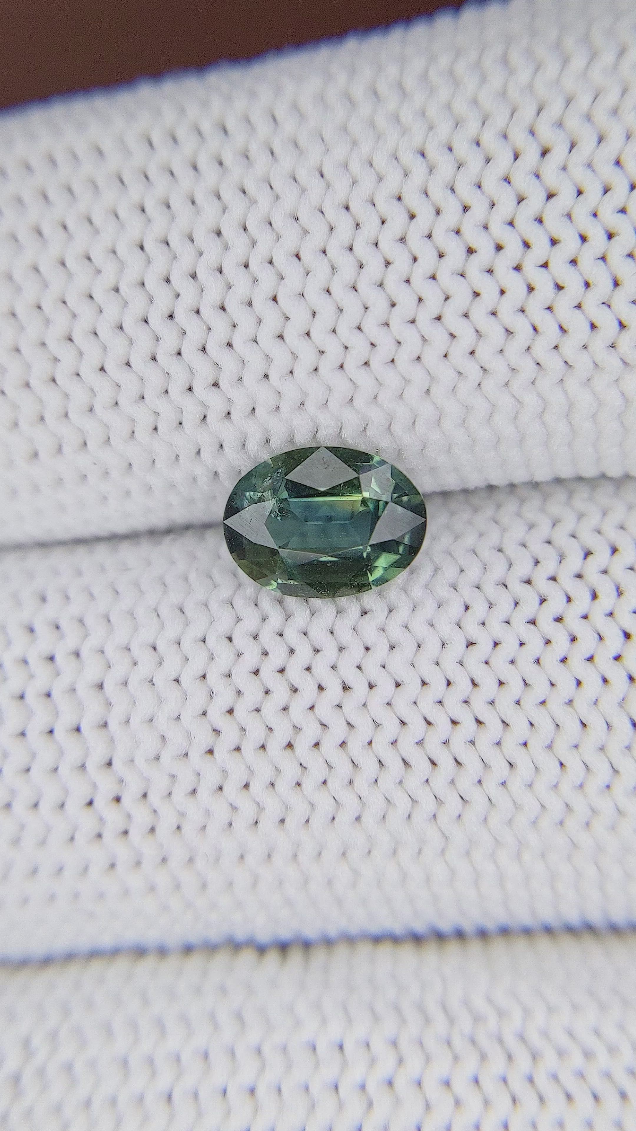 1.16 Ct. Bluish Green Sapphire from Tanzania Size Video