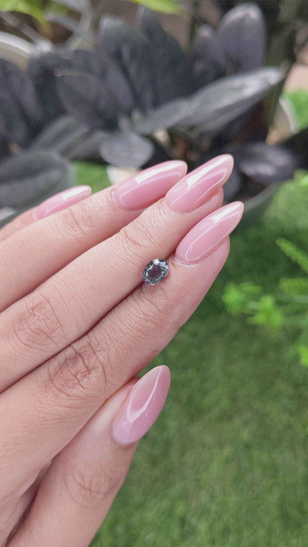 1.01 Ct. Brownish Green Sapphire from Tanzania Size Video