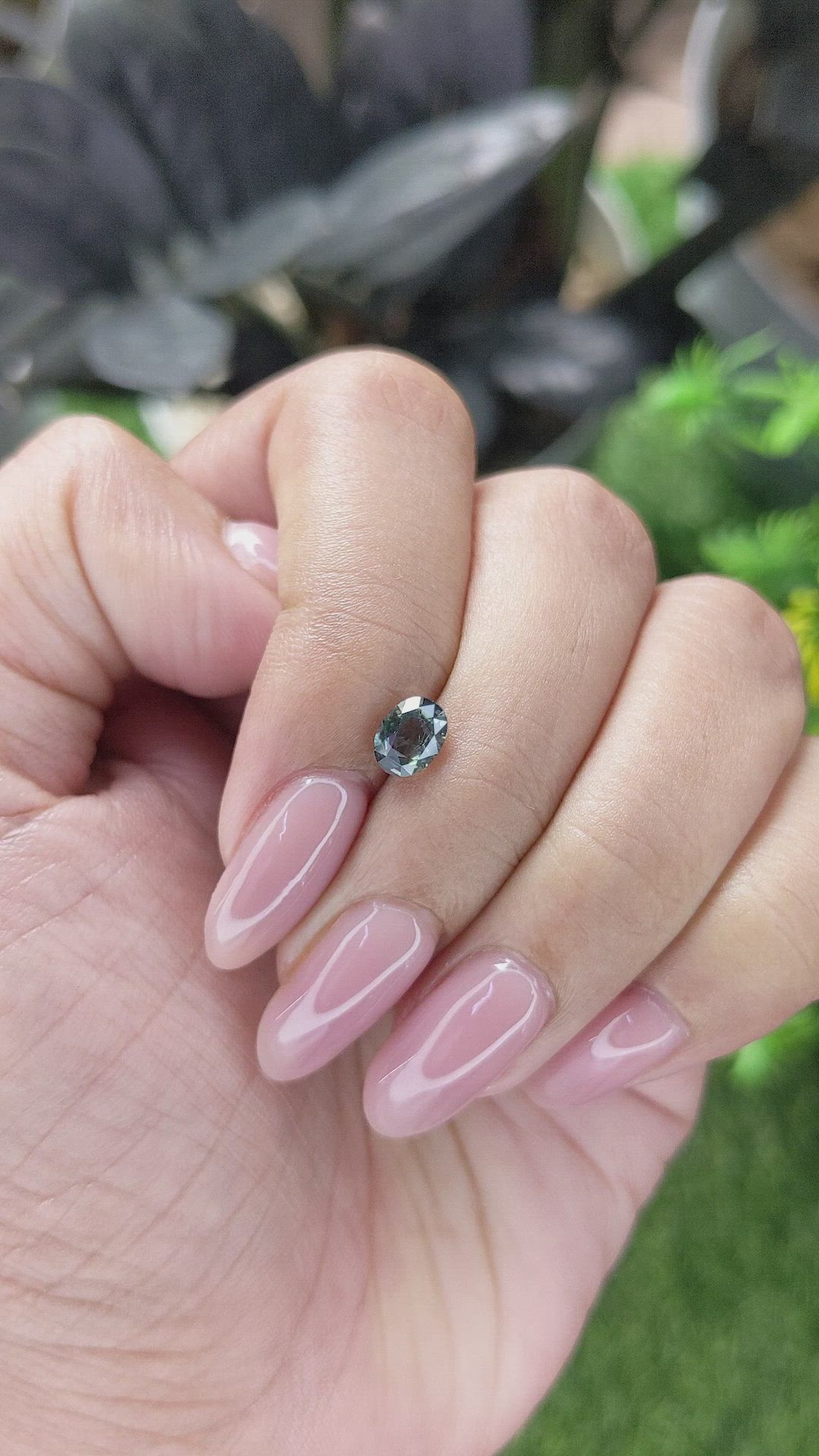 1.01 Ct. Brownish Green Sapphire from Tanzania Size Video