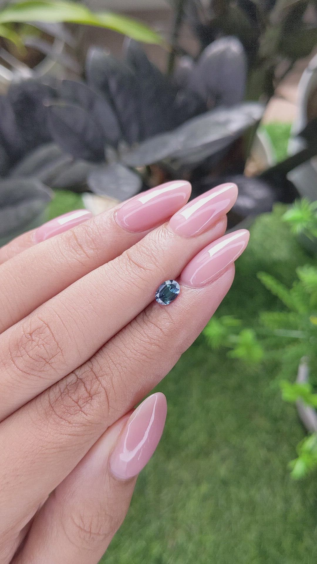0.57 Ct. Bluish Green Sapphire from Tanzania Size Video