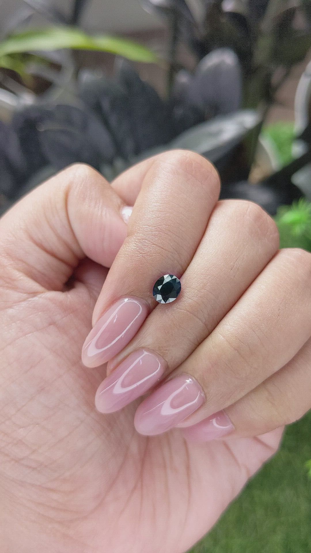 1.03 Ct. Greenish Blue Sapphire from Tanzania Size Video