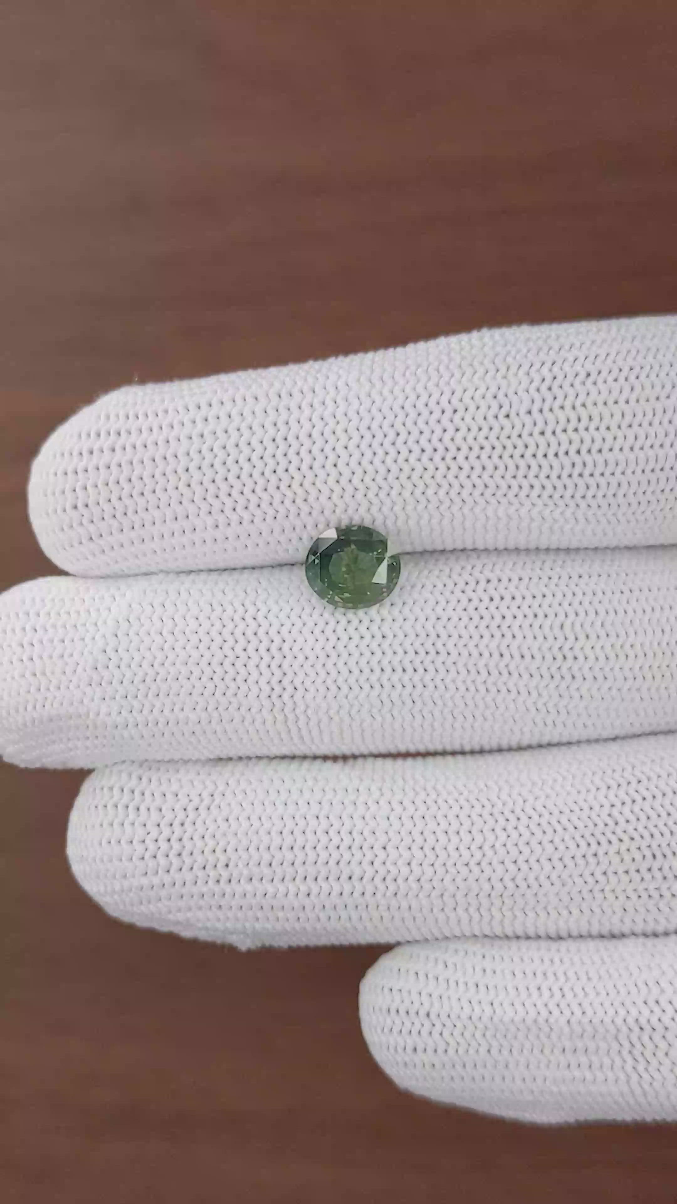 1.68 Ct. Yellowish Green Sapphire from Madagascar Size Video