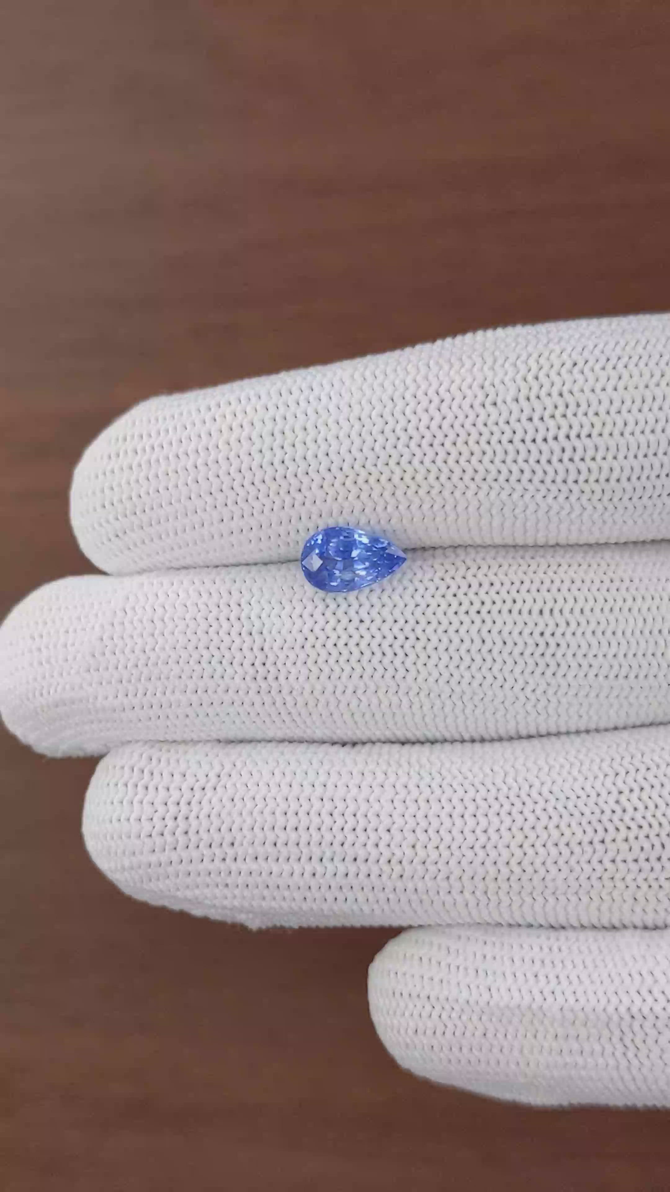 1.86 Ct. Blue Sapphire from Ceylon (Sri Lanka) Size Video