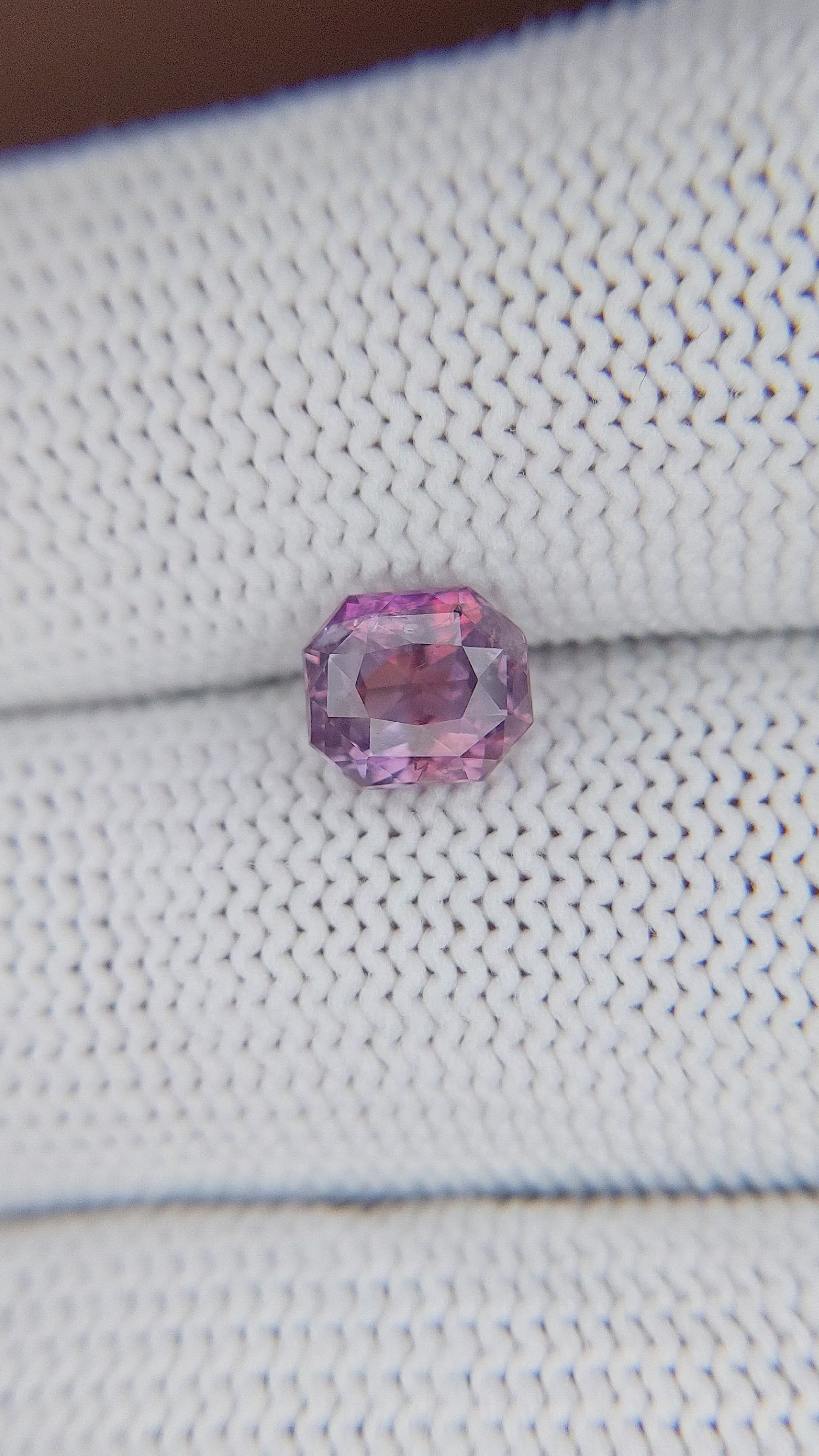 1.77 Ct. Pinkish Purple Sapphire from Ceylon (Sri Lanka) Size Video