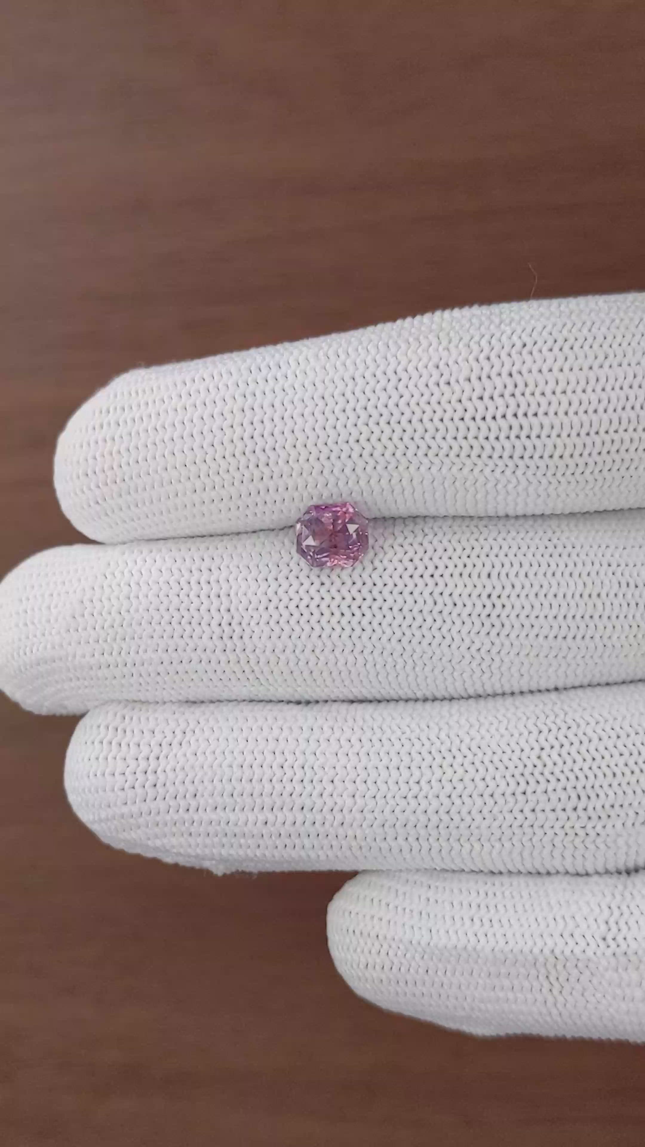 1.77 Ct. Pinkish Purple Sapphire from Ceylon (Sri Lanka) Size Video