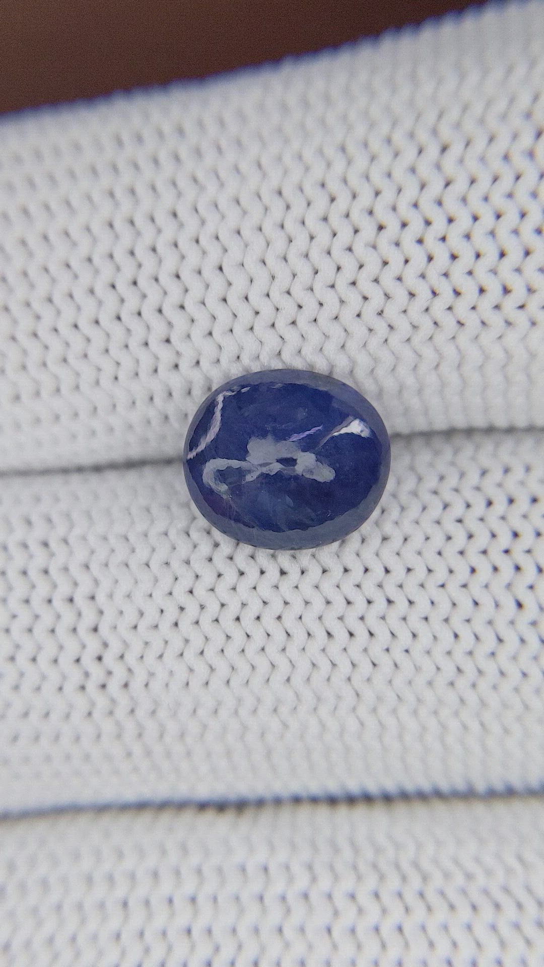 2.77 Ct. Blue Cabochon Sapphire from Ceylon (Sri Lanka) Size Video