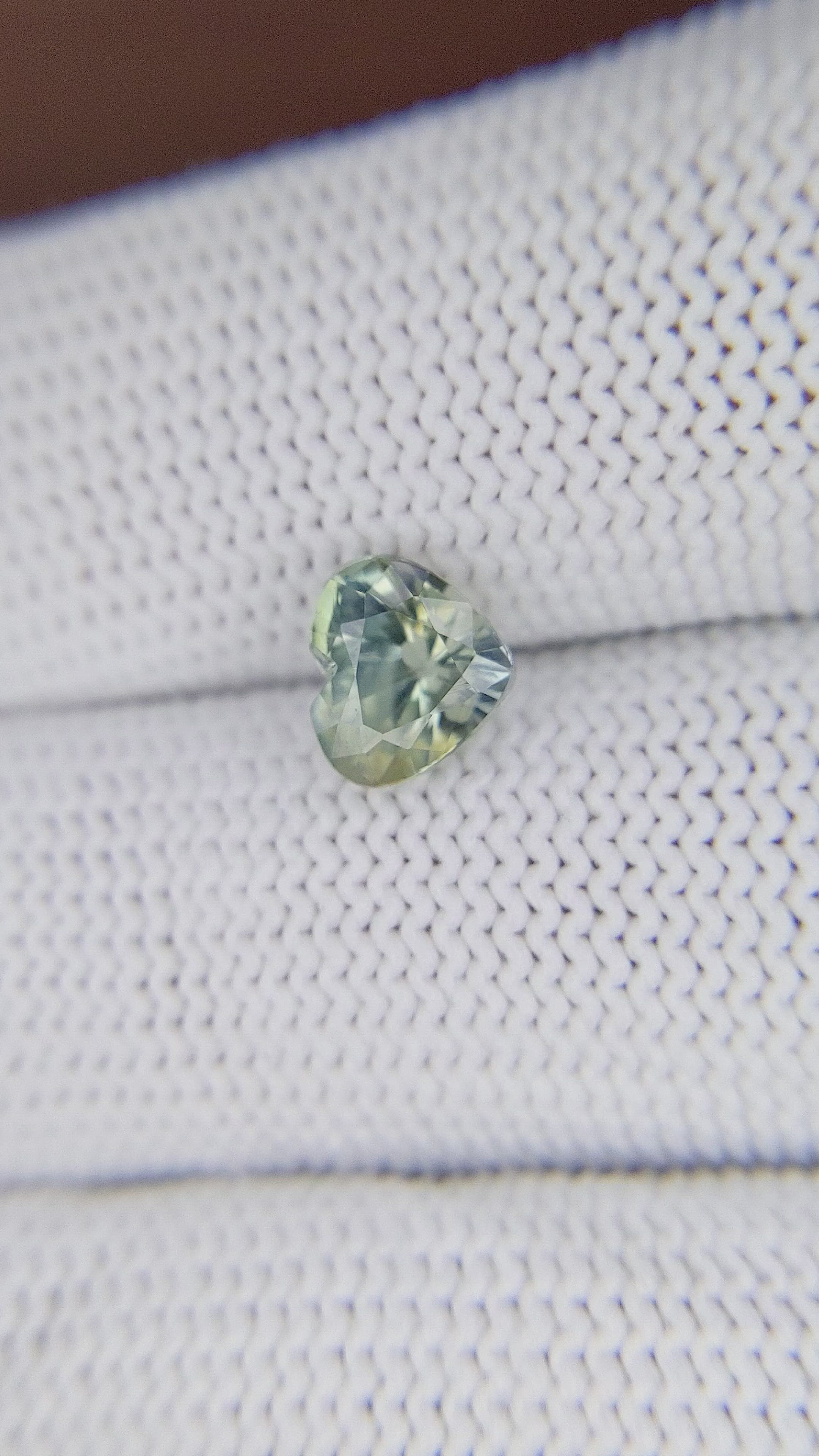 1.61 Ct. Yellowish Green Sapphire from Ceylon (Sri Lanka) Size Video