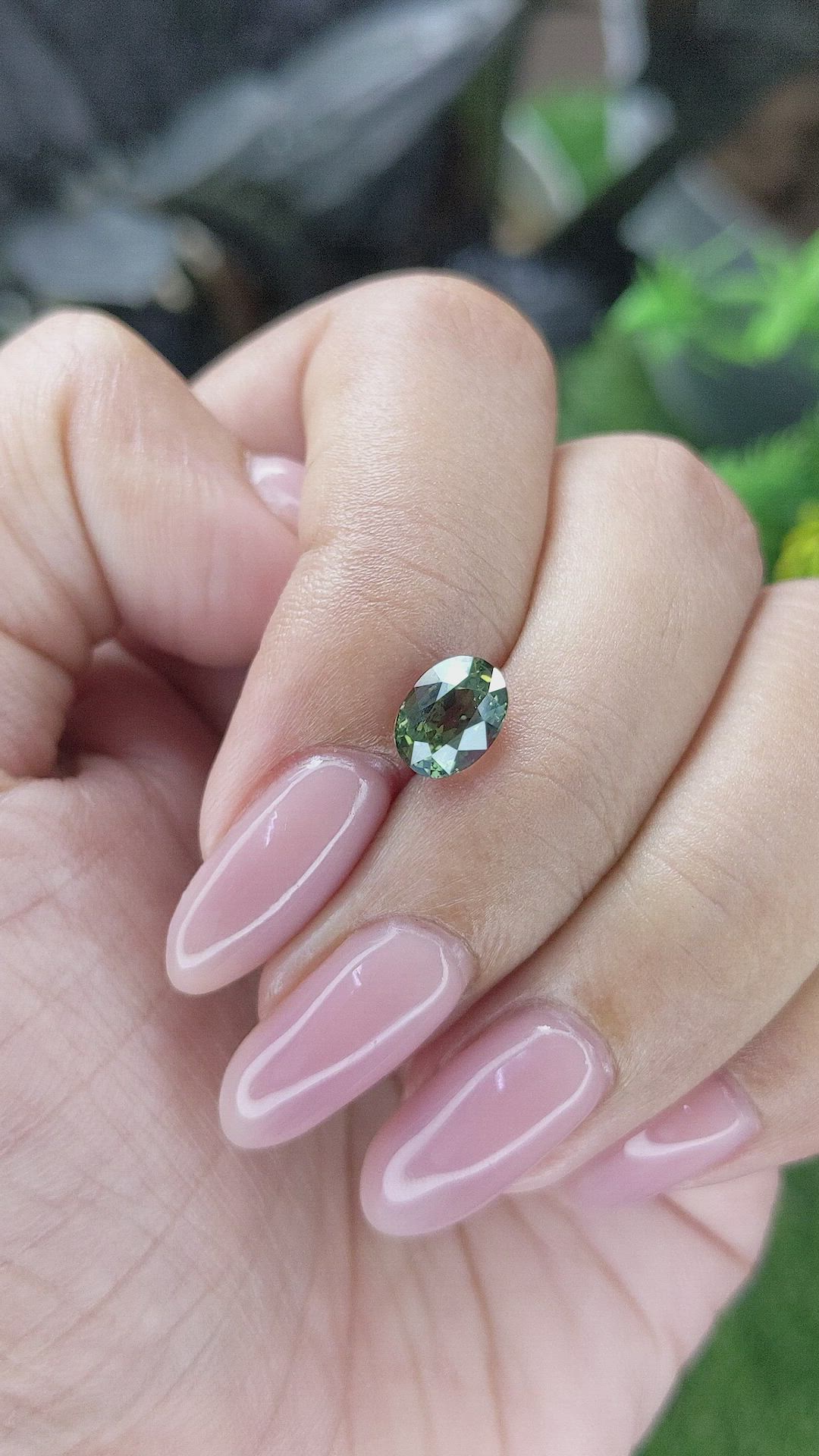 1.69 Ct. Bluish Green Sapphire from Tanzania Size Video