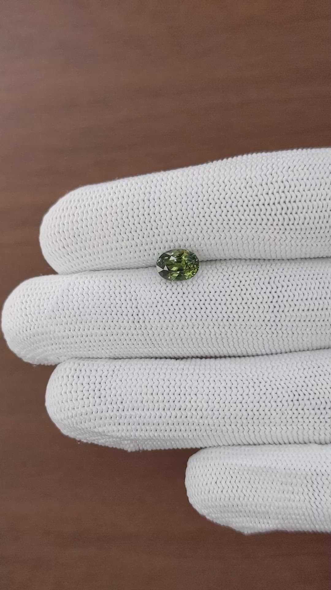 1.69 Ct. Bluish Green Sapphire from Tanzania Size Video