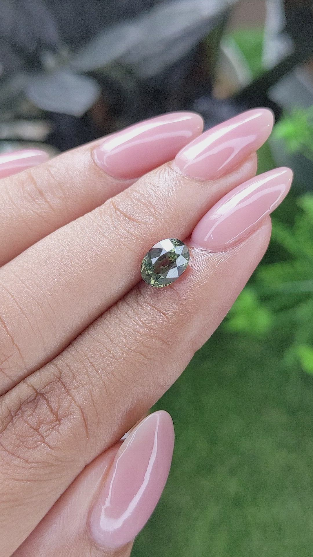 1.69 Ct. Bluish Green Sapphire from Tanzania Size Video