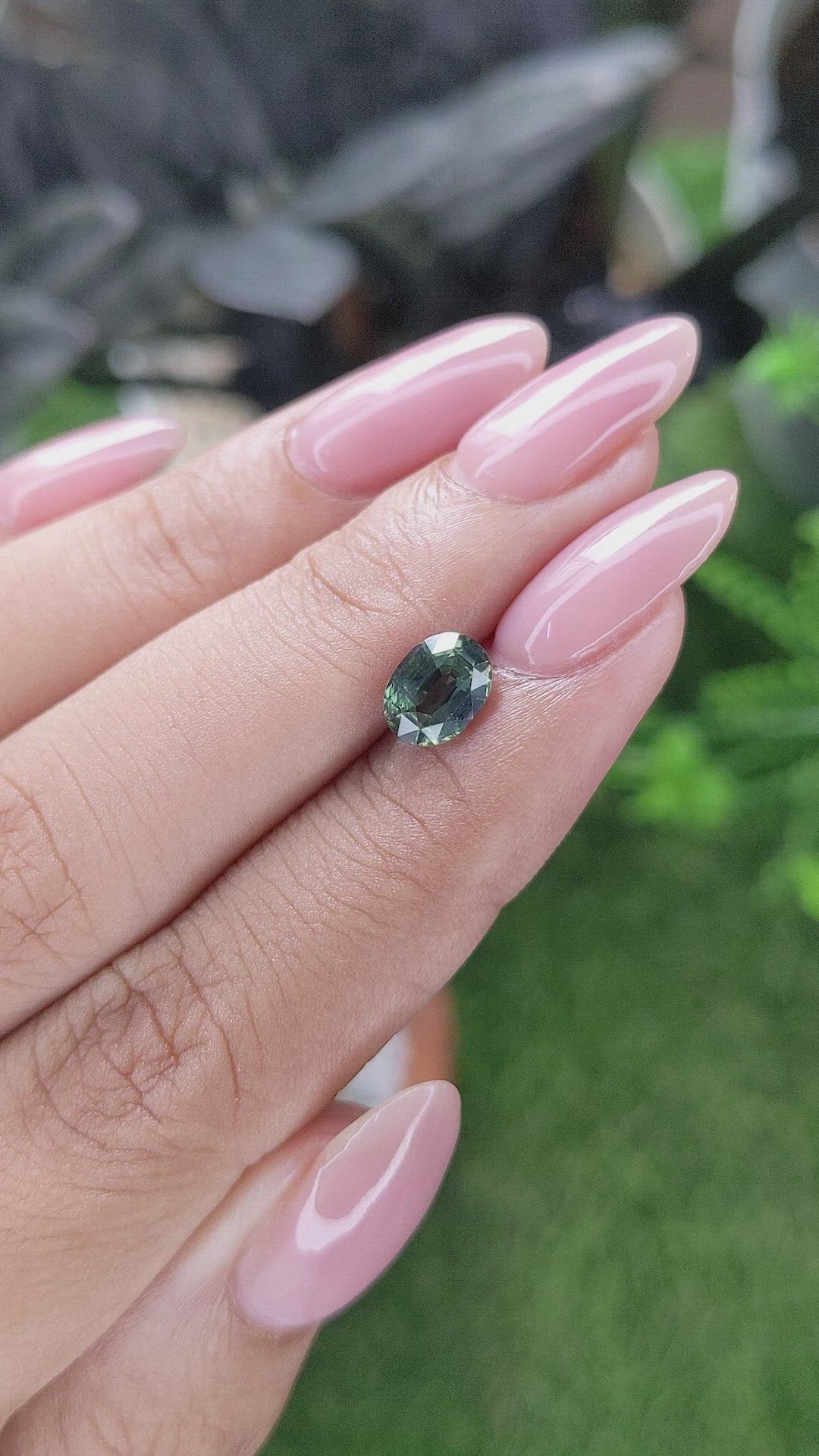 1.54 Ct. Bluish Green Sapphire from Tanzania Size Video