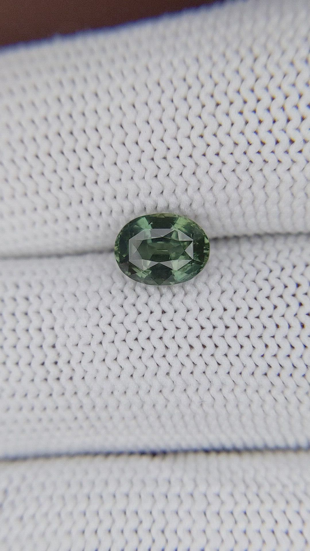 1.54 Ct. Bluish Green Sapphire from Tanzania Size Video