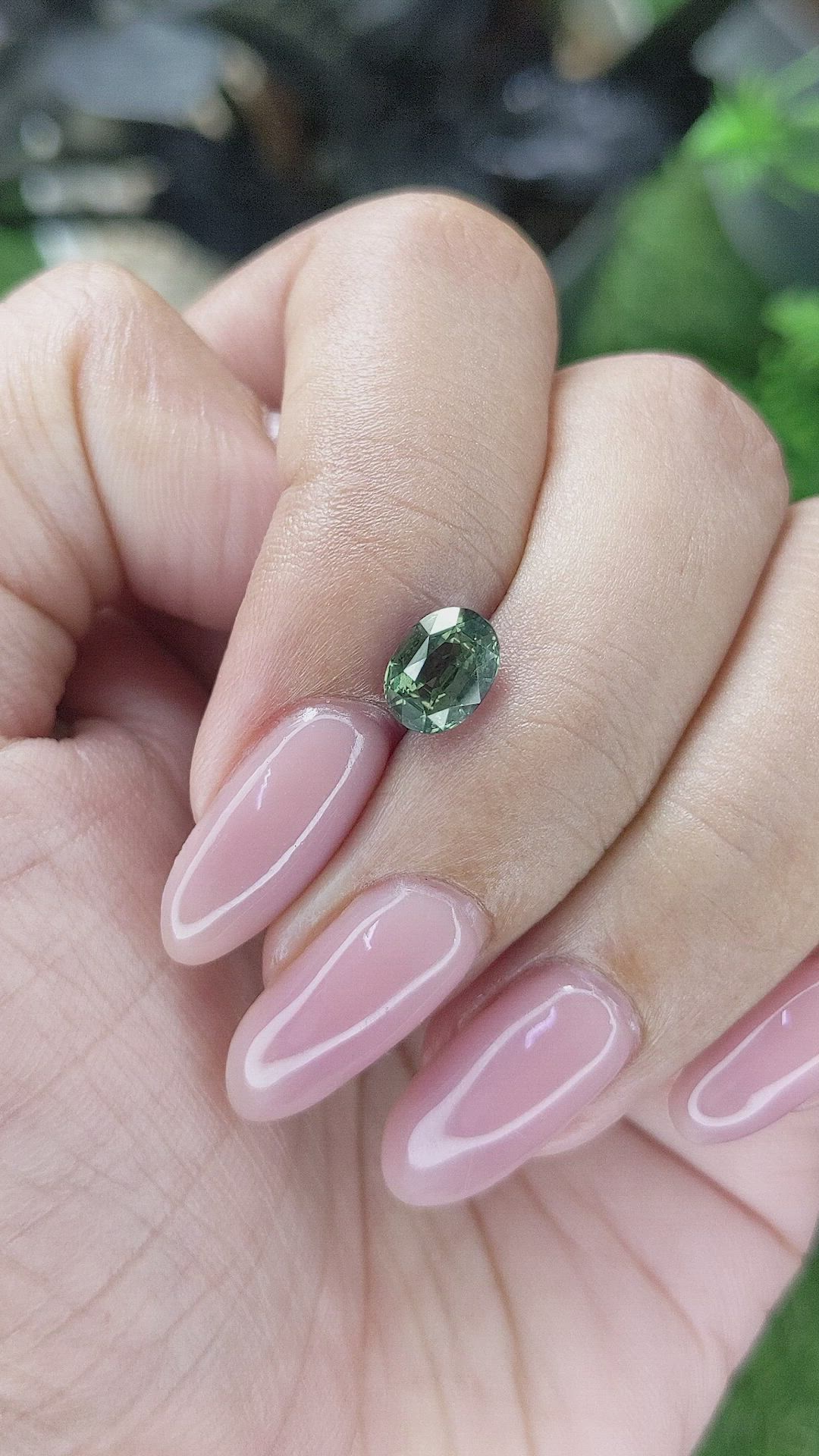 1.54 Ct. Bluish Green Sapphire from Tanzania Size Video