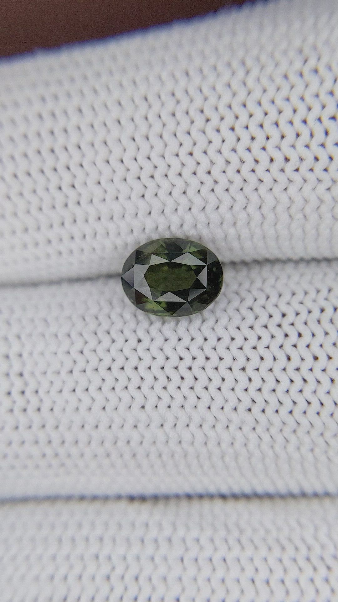1.60 Ct. Yellowish Green Sapphire from Tanzania Size Video
