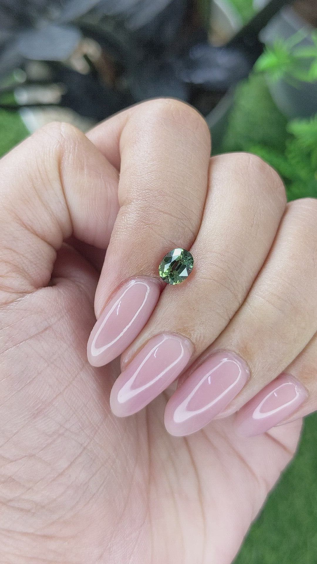 1.27 Ct. Green Sapphire from Tanzania Size Video