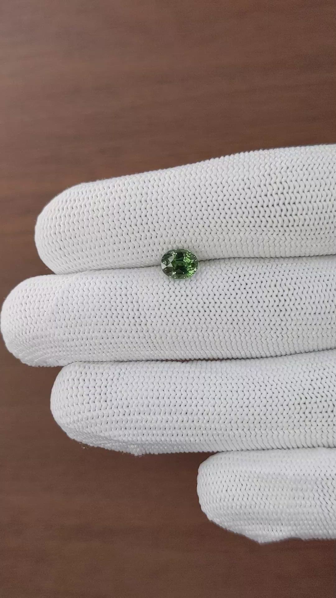 1.27 Ct. Green Sapphire from Tanzania Size Video