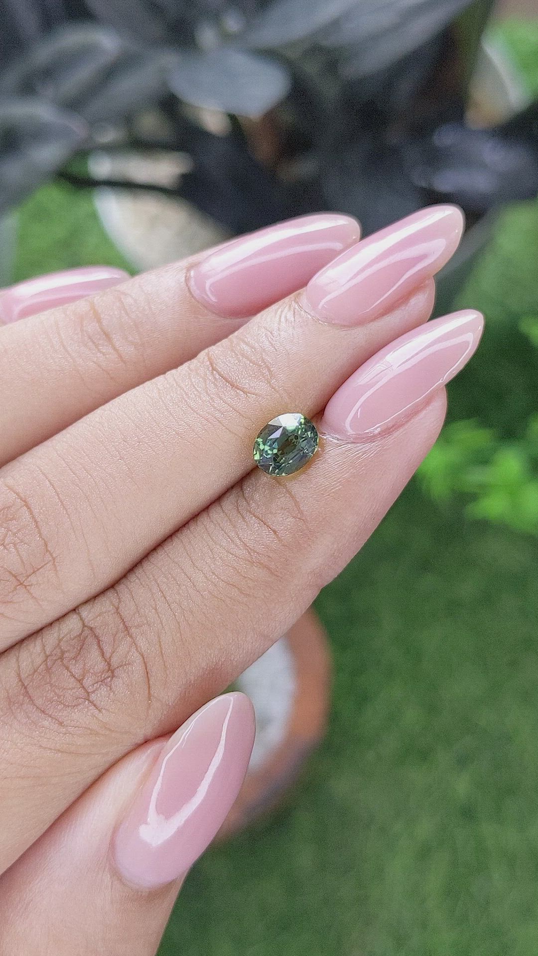 1.27 Ct. Green Sapphire from Tanzania Size Video