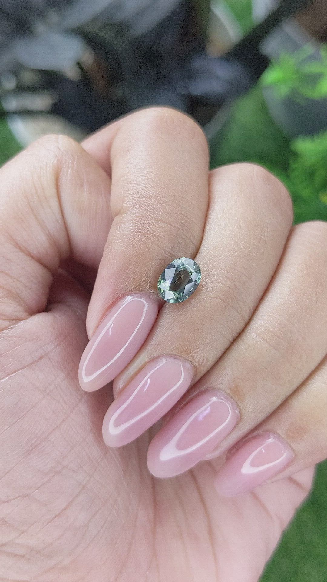 1.51 Ct. Green Sapphire from Tanzania Size Video