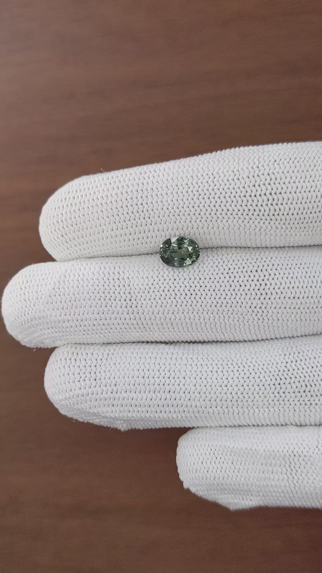 1.51 Ct. Green Sapphire from Tanzania Size Video