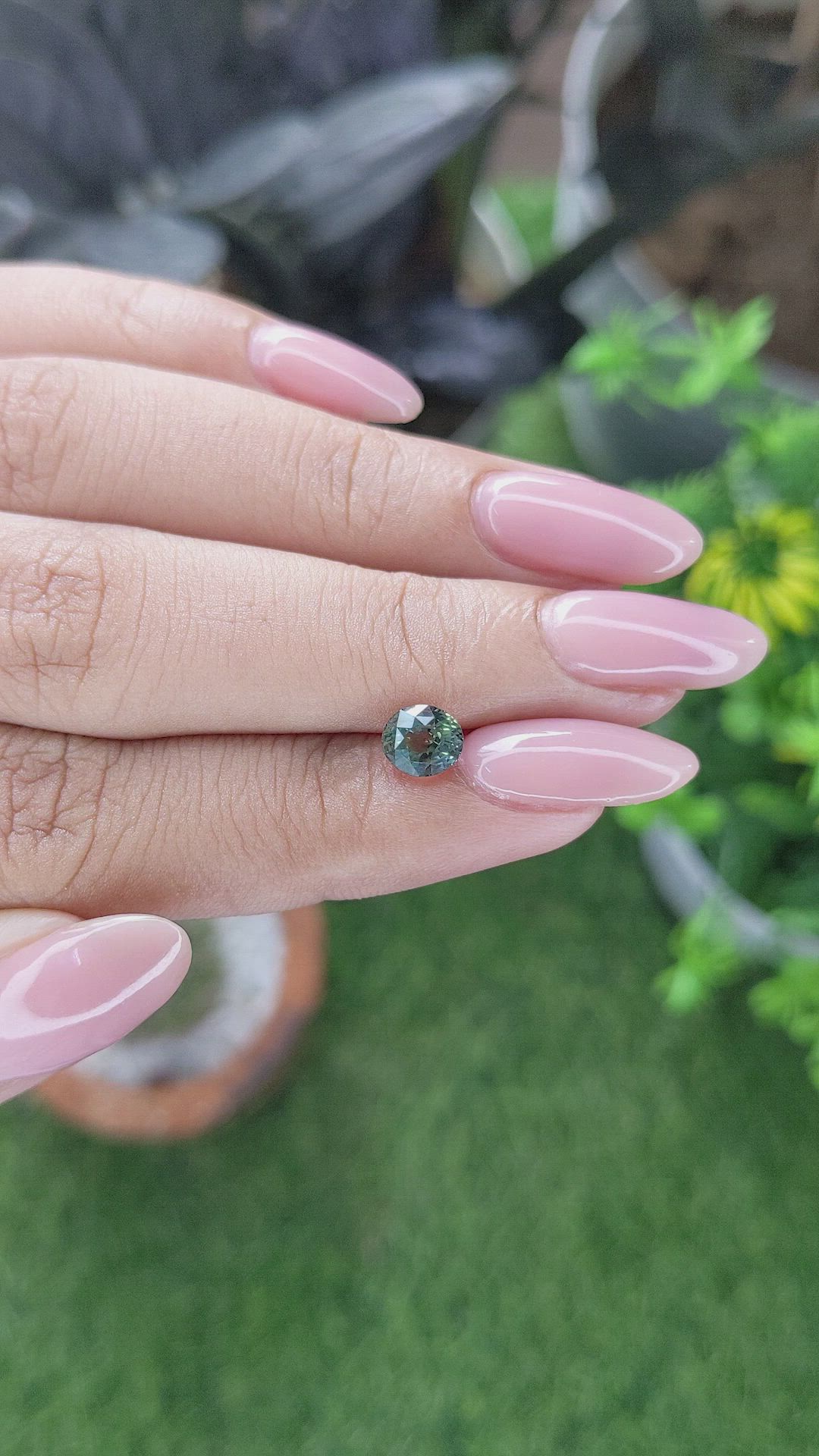 1.12 Ct. Bluish Green Sapphire from Tanzania Size Video