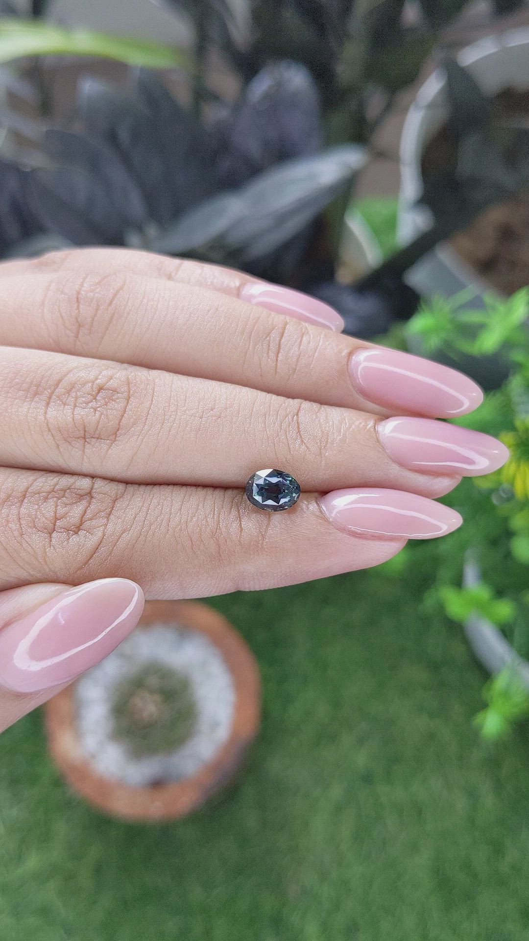 1.50 Ct. Bluish Green Sapphire from Tanzania Size Video