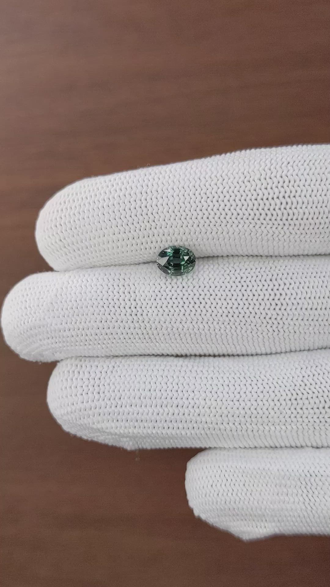 1.50 Ct. Bluish Green Sapphire from Tanzania Size Video