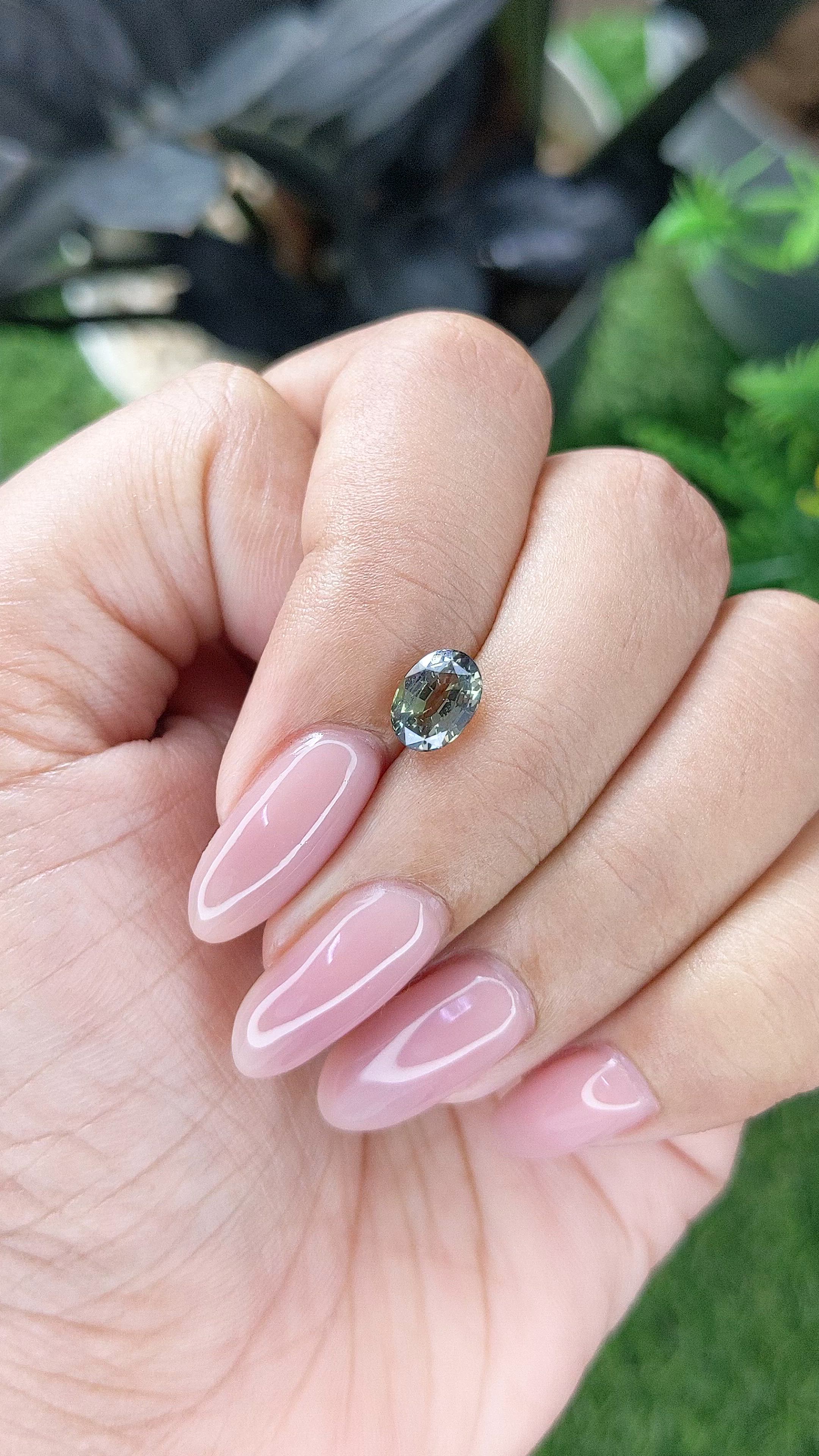 1.52 Ct. Yellowish Green Sapphire from Tanzania Size Video