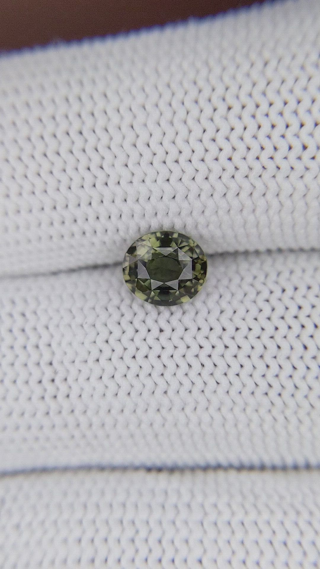 1.11 Ct. Yellowish Green Sapphire from Tanzania Size Video