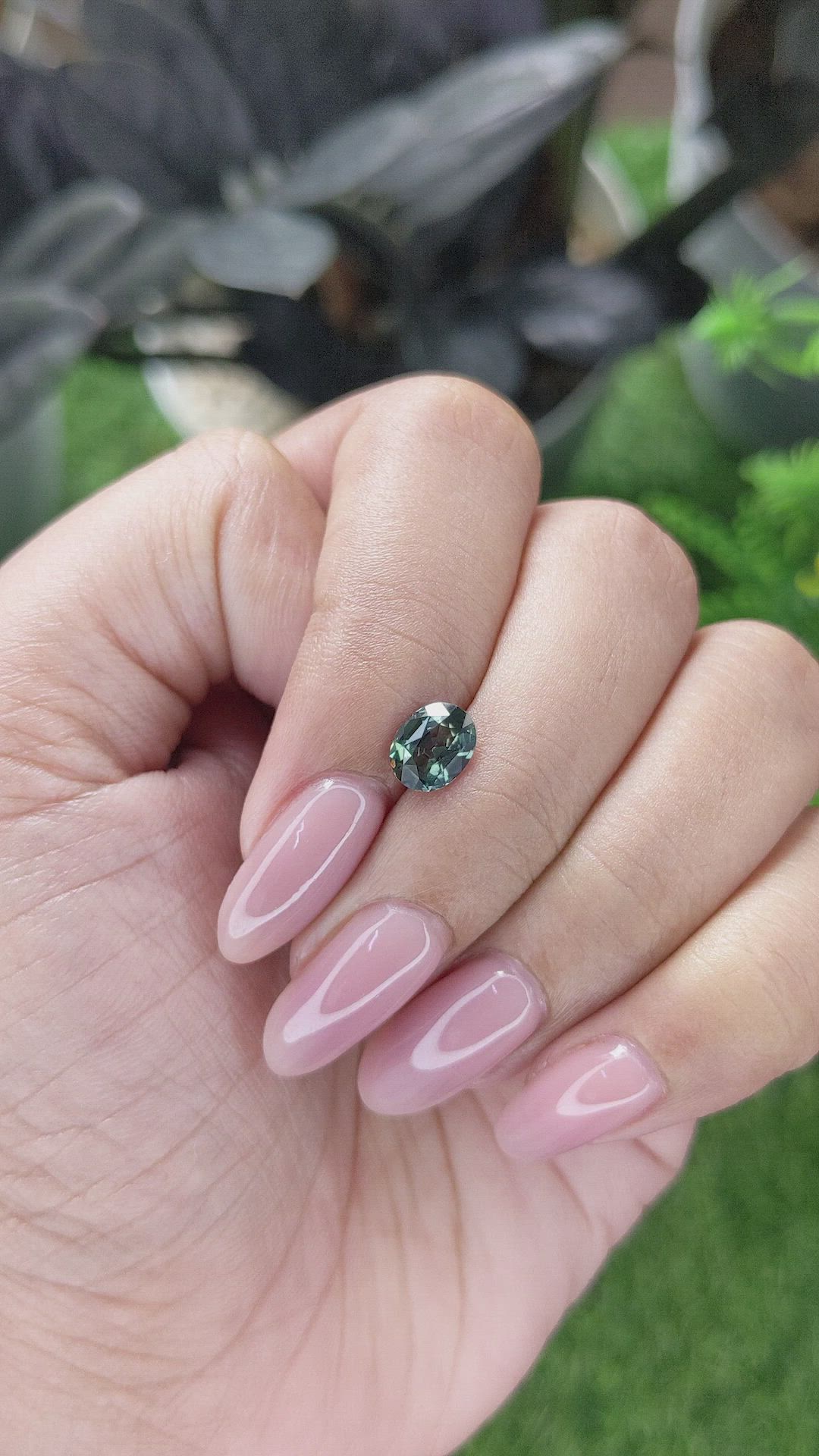 1.20 Ct. Bluish Green Sapphire from Tanzania Size Video